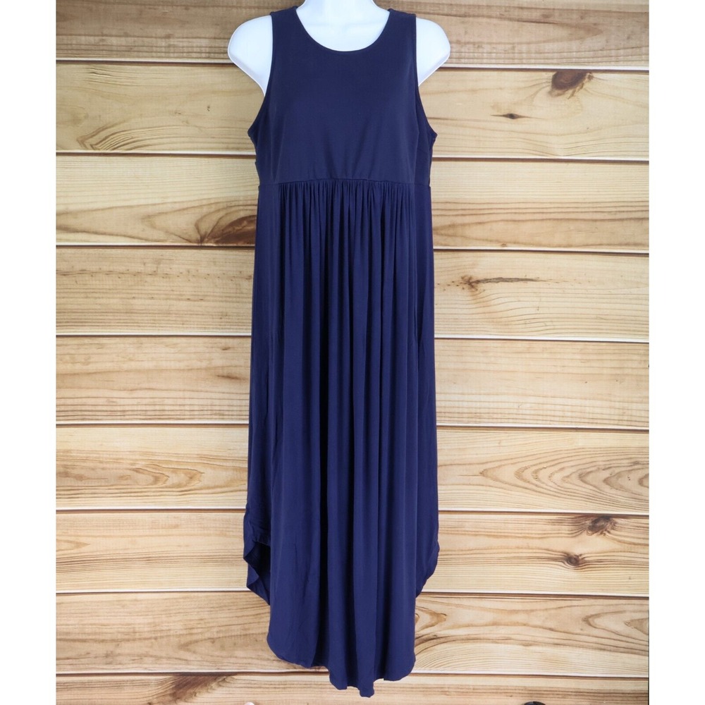 Old Navy Maternity Maxi Dress Womens Size XS Dark Blue Sleeveless Stretch Soft